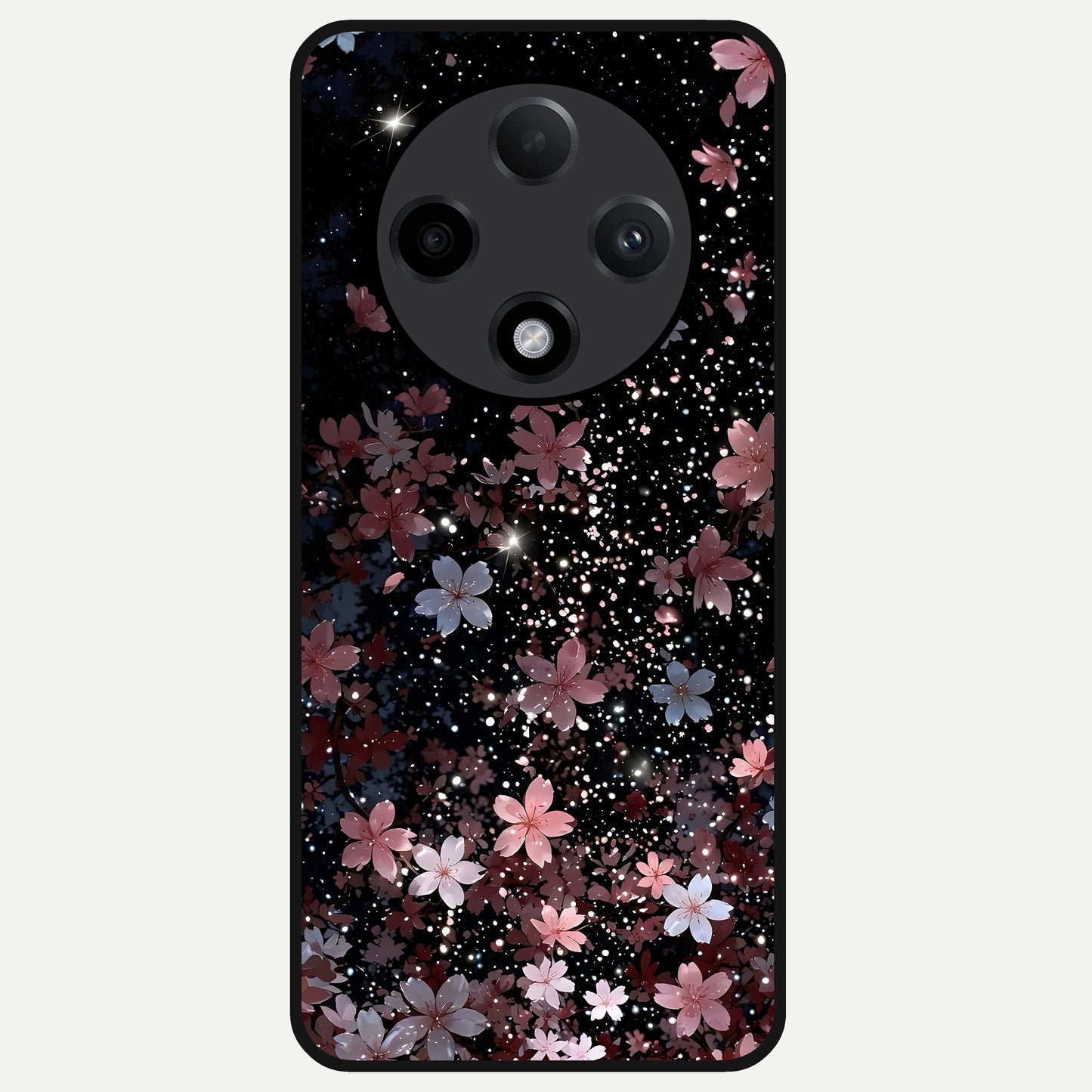  Starlit Flower Dreams Glass Case For Oppo F27 Pro Plus back cover – full design glossy printed glass finish