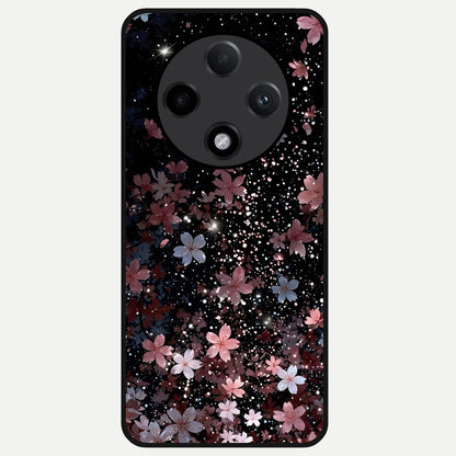  Starlit Flower Dreams Glass Case For Oppo F27 Pro Plus back cover – full design glossy printed glass finish