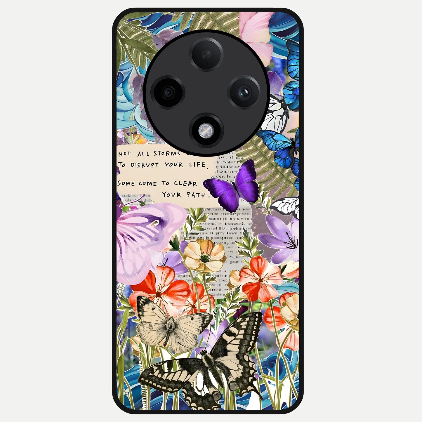  Storm Path Bloom Glass Case For Oppo F27 Pro Plus back cover – full design glossy printed glass finish