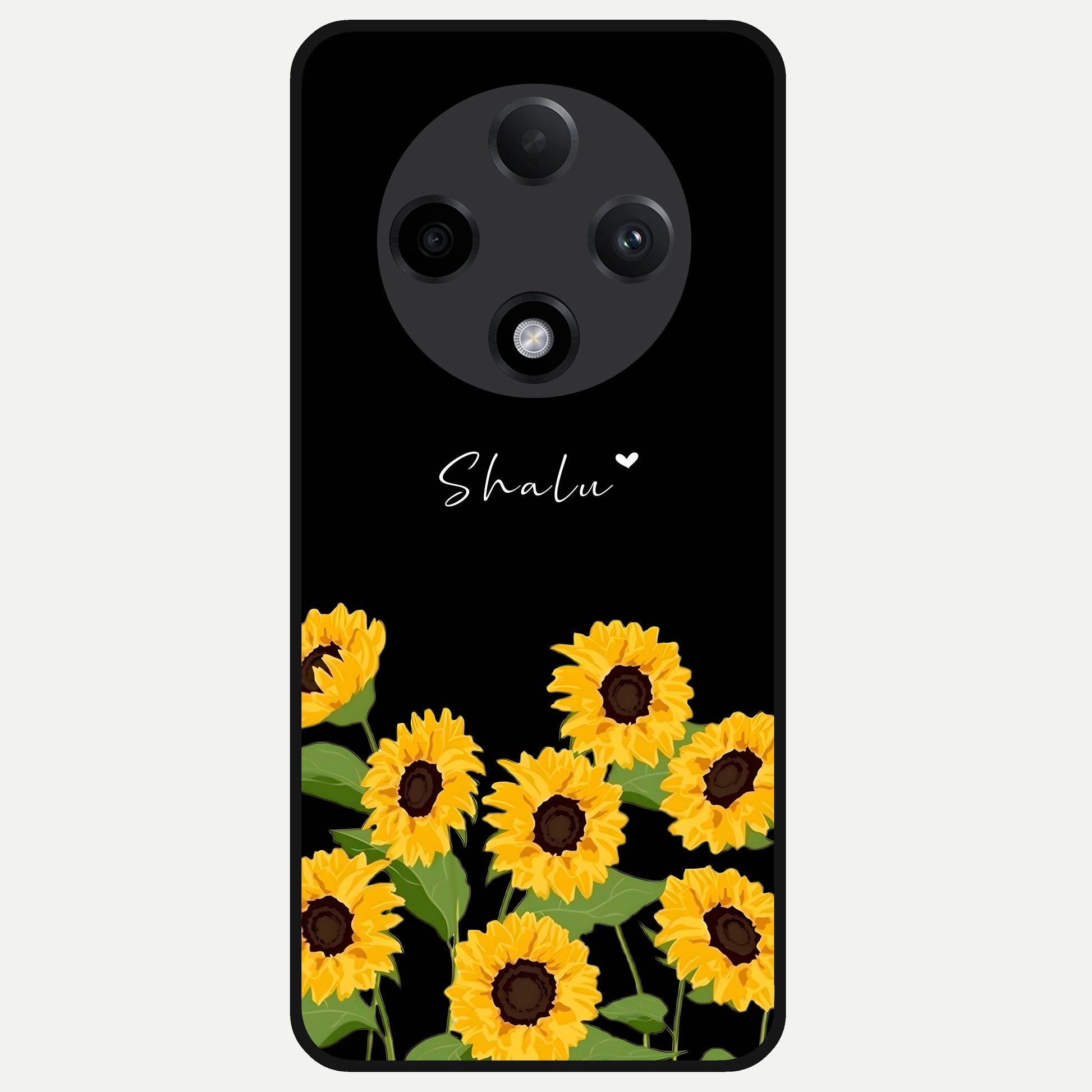  Sunflower Sky Bloom Glass Case For Oppo F27 Pro Plus back cover – full design glossy printed glass finish