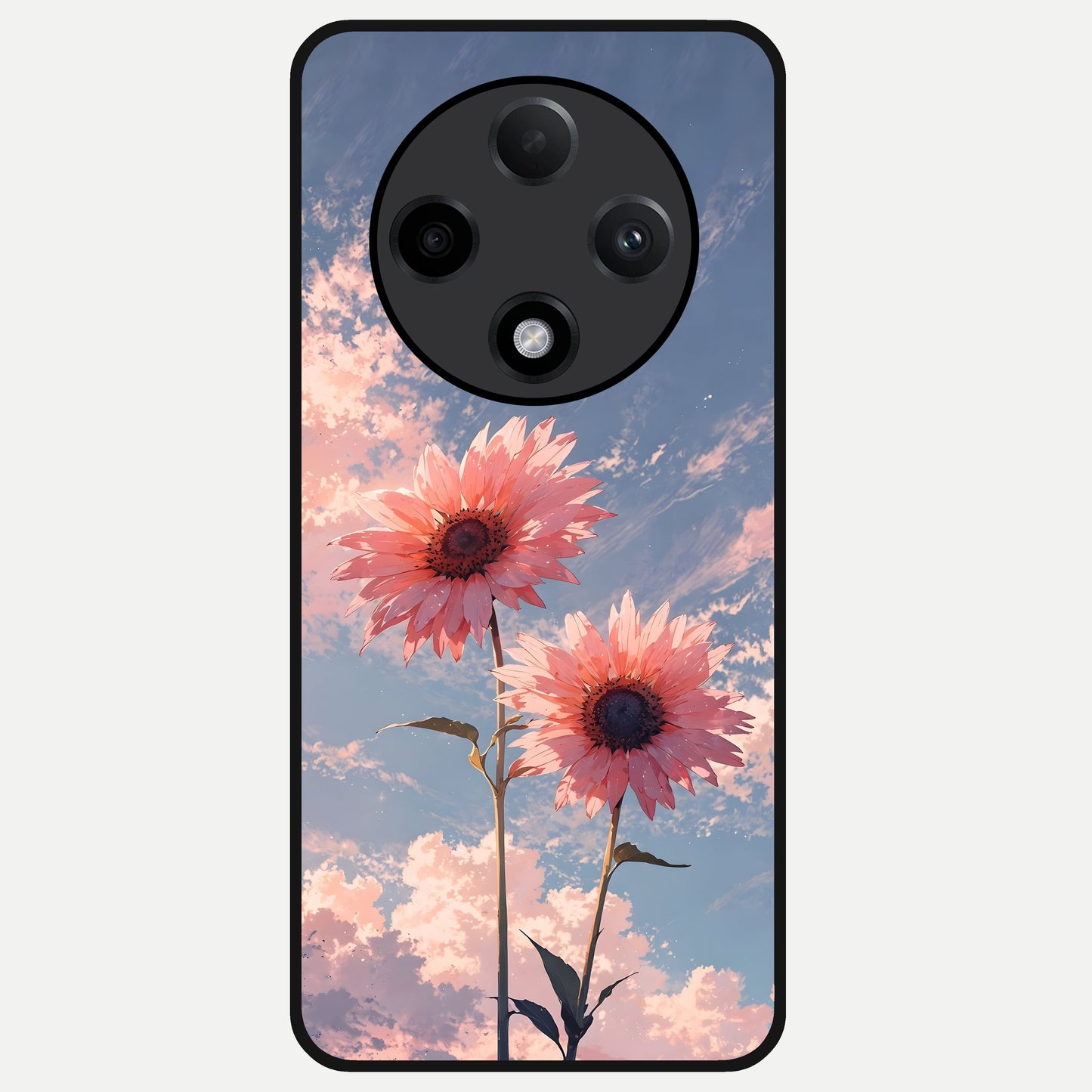  Sun Moon Balance Glass Case For Oppo F27 Pro Plus back cover – full design glossy printed glass finish