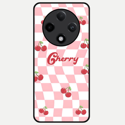  Sweet Cherry Vibes Glass Case For Oppo F27 Pro Plus back cover – full design glossy printed glass finish