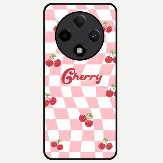  Sweet Cherry Vibes Glass Case For Oppo F27 Pro Plus back cover – full design glossy printed glass finish
