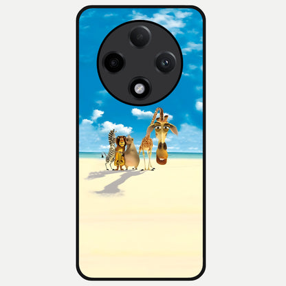  Tropical Fun Squad Glass Case For Oppo F27 Pro Plus back cover – full design glossy printed glass finish