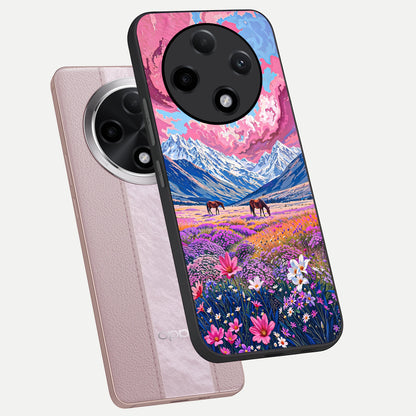  Blossom Valley Dream phone case For Oppo F27 Pro Plus showing premium glass back cover with detailed artwork
