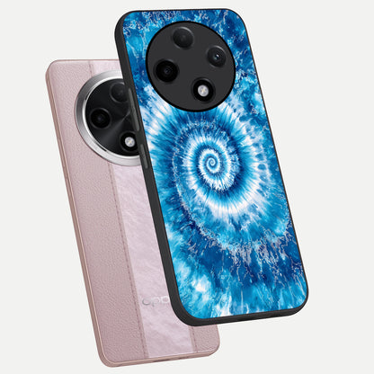  Blue Galaxy Wave phone case For Oppo F27 Pro Plus showing premium glass back cover with detailed artwork