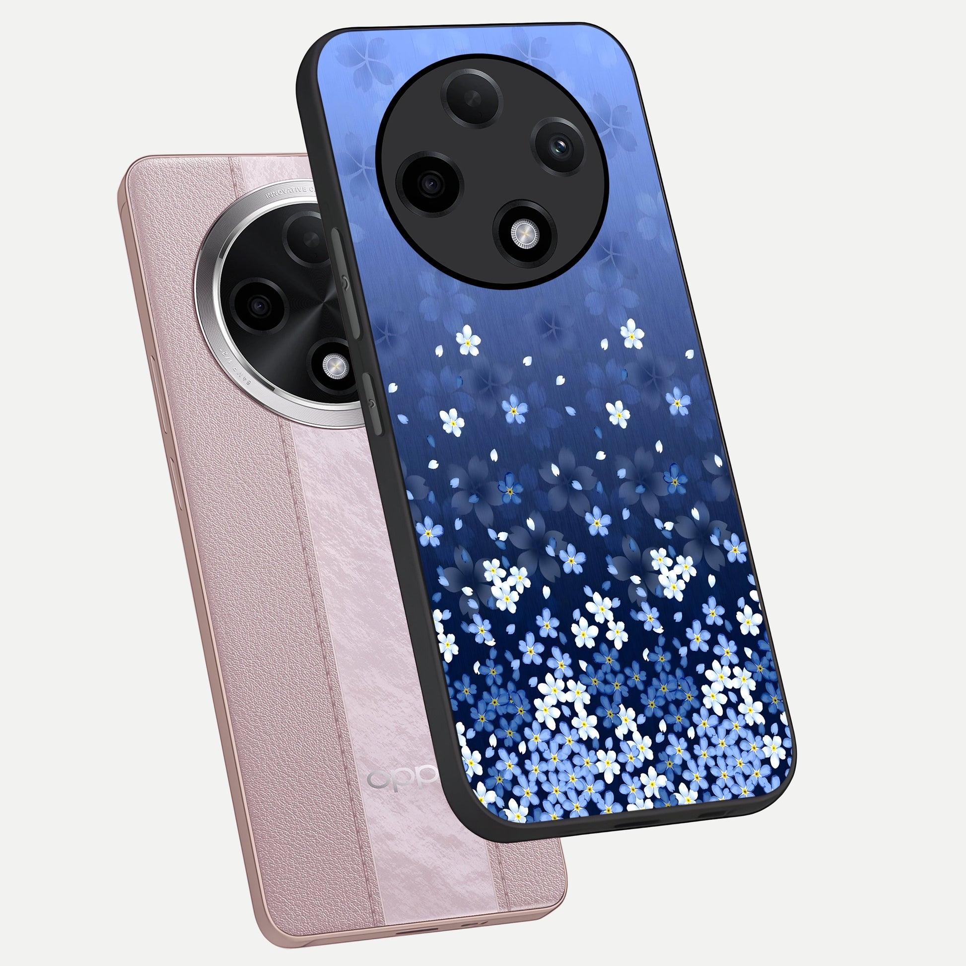  Blue Starry phone case For Oppo F27 Pro Plus showing premium glass back cover with detailed artwork