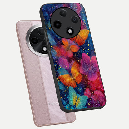  Butterfly Dream Mist phone case For Oppo F27 Pro Plus showing premium glass back cover with detailed artwork