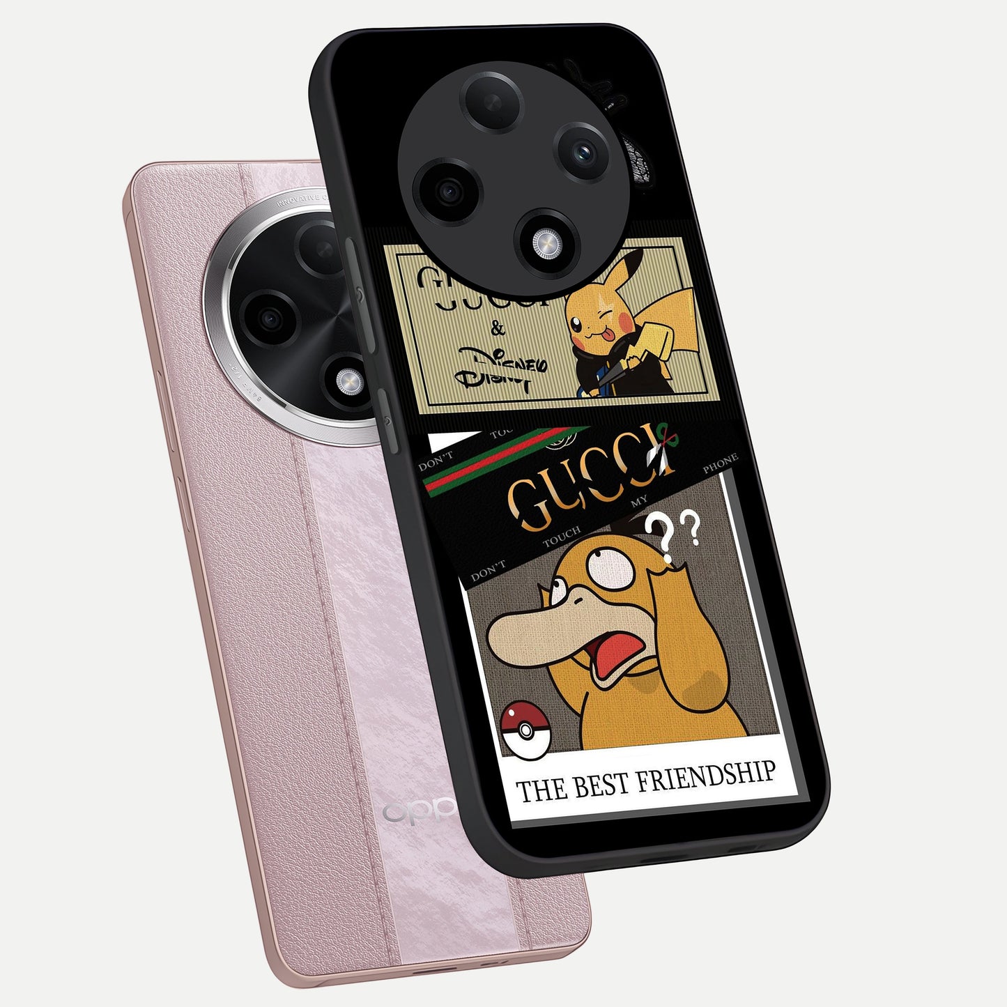  Cartoon Brand Play Mashup phone case For Oppo F27 Pro Plus showing premium glass back cover with detailed artwork