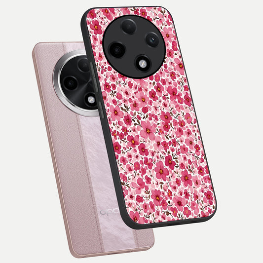  Cherry Blossom Charm phone case For Oppo F27 Pro Plus showing premium glass back cover with detailed artwork