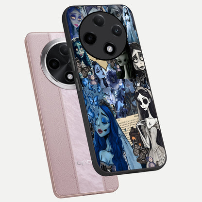 Corpse Bride Posters phone case For Oppo F27 Pro Plus showing premium glass back cover with detailed artwork