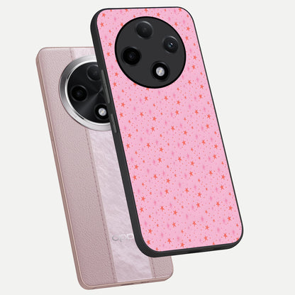  Cosmic Pink Sparkle phone case For Oppo F27 Pro Plus showing premium glass back cover with detailed artwork