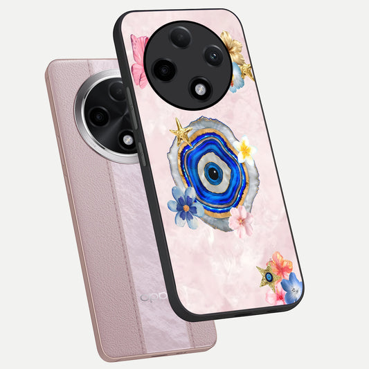  Divine Aura Bloom phone case For Oppo F27 Pro Plus showing premium glass back cover with detailed artwork