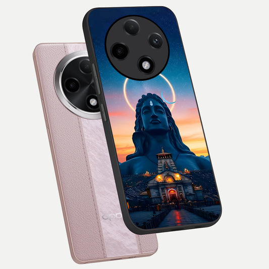  Eternal Shiva Aura phone case For Oppo F27 Pro Plus showing premium glass back cover with detailed artwork