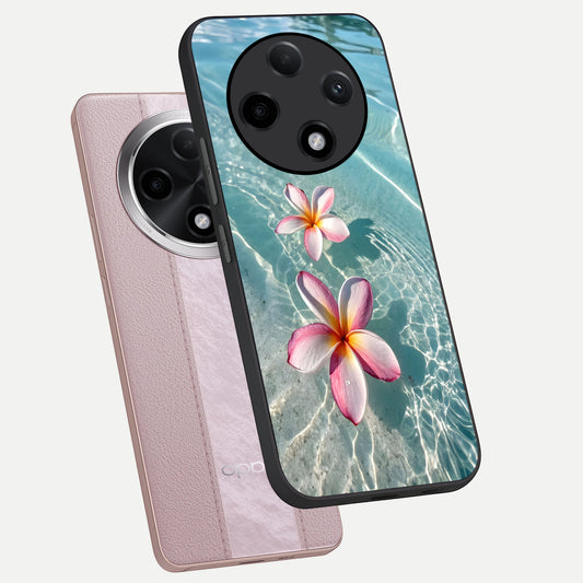  Floating Bloom Bliss phone case For Oppo F27 Pro Plus showing premium glass back cover with detailed artwork