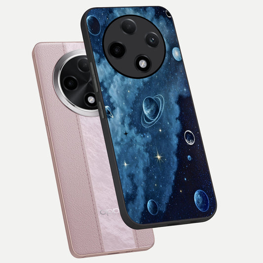  Galaxy Dream Space phone case For Oppo F27 Pro Plus showing premium glass back cover with detailed artwork