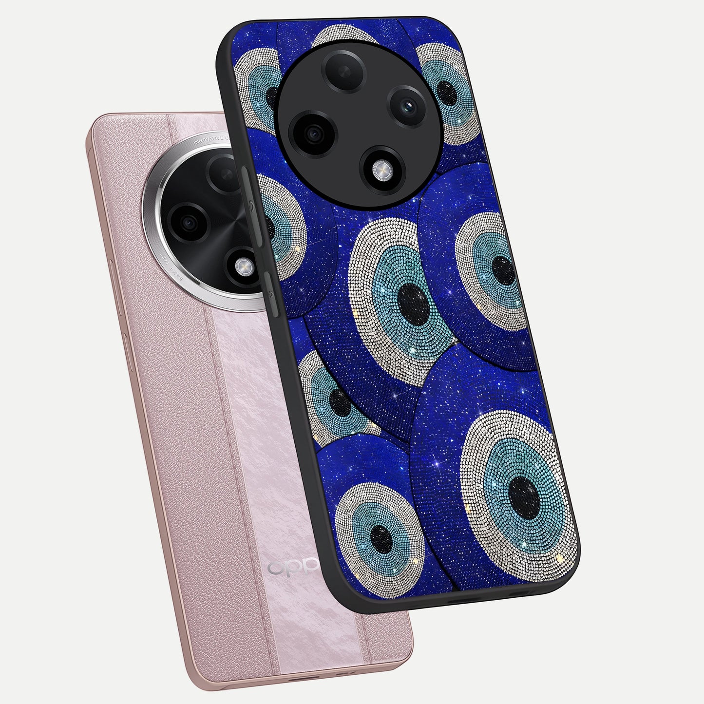  Galaxy Eye Flow phone case For Oppo F27 Pro Plus showing premium glass back cover with detailed artwork