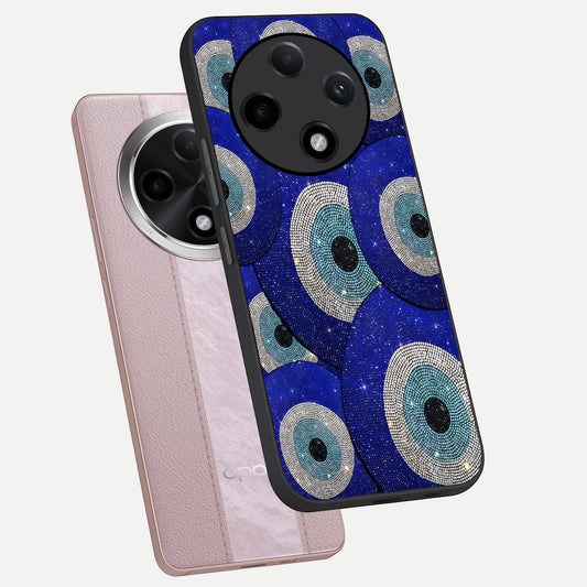  Galaxy Eye Flow phone case For Oppo F27 Pro Plus showing premium glass back cover with detailed artwork
