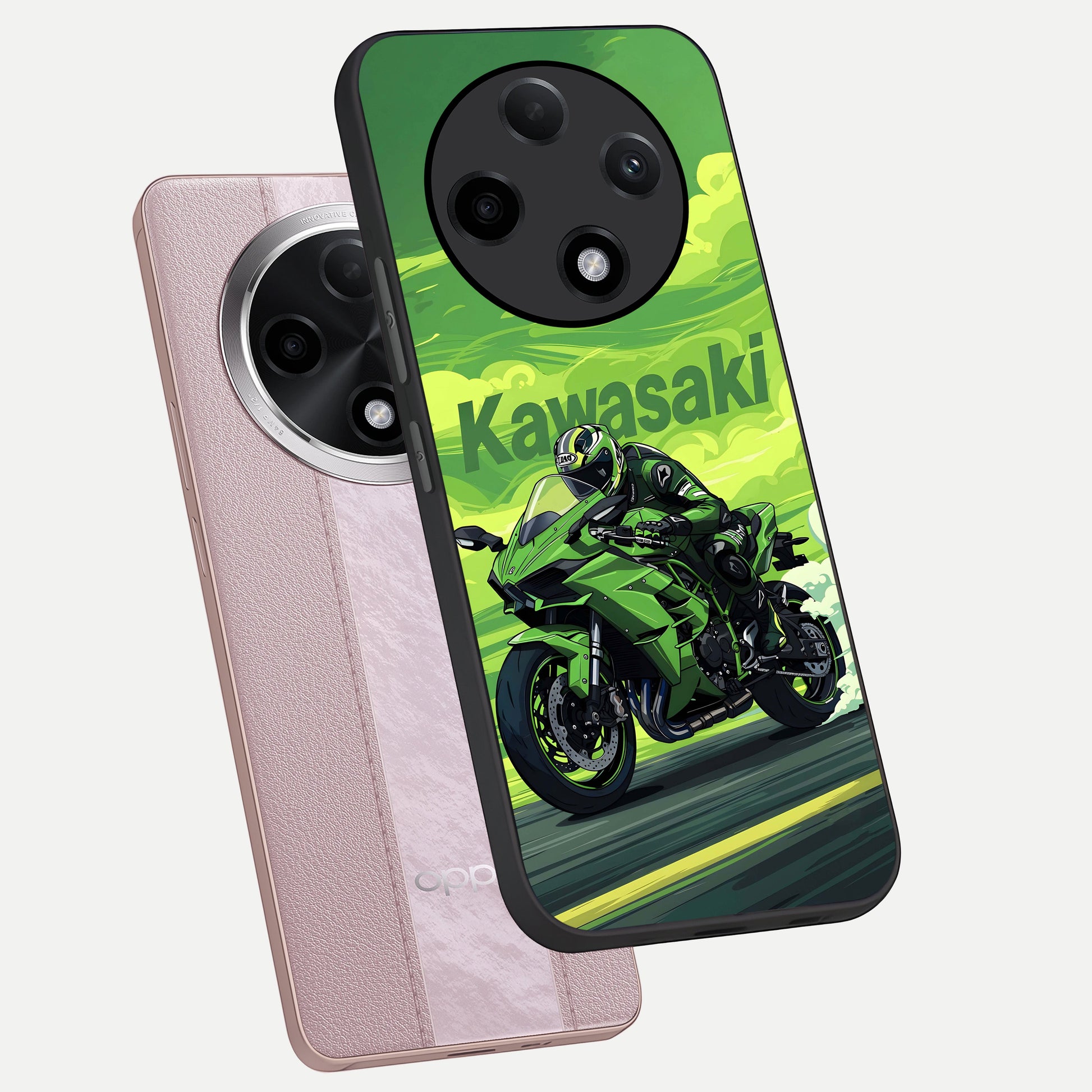  Greenery Sky phone case For Oppo F27 Pro Plus showing premium glass back cover with detailed artwork