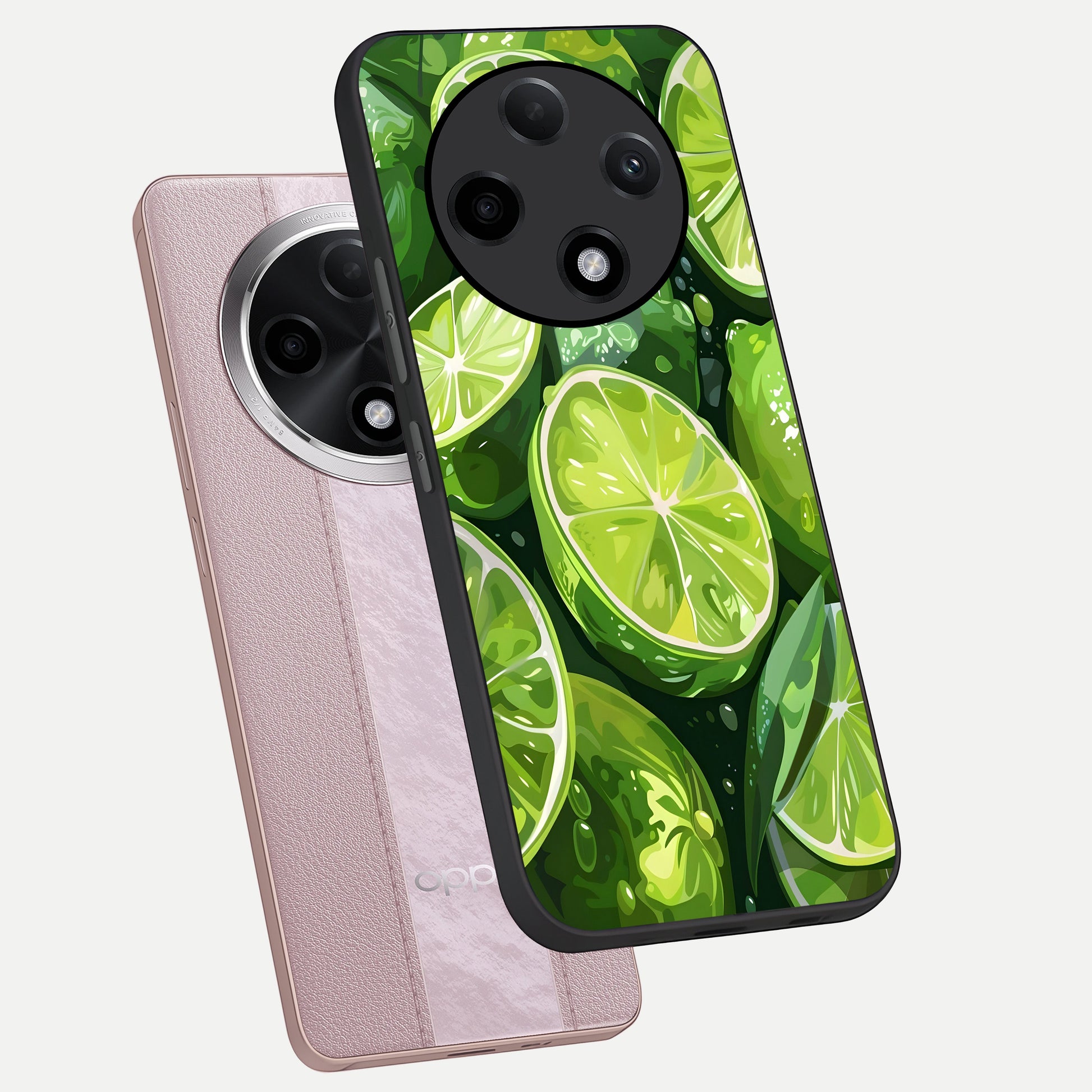  Green Kawasaki phone case For Oppo F27 Pro Plus showing premium glass back cover with detailed artwork