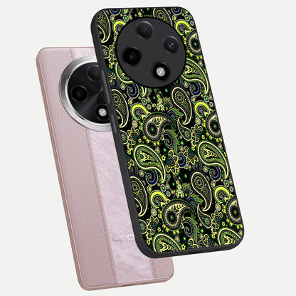  Green Lemon phone case For Oppo F27 Pro Plus showing premium glass back cover with detailed artwork