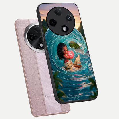  Heart of Ocean phone case For Oppo F27 Pro Plus showing premium glass back cover with detailed artwork