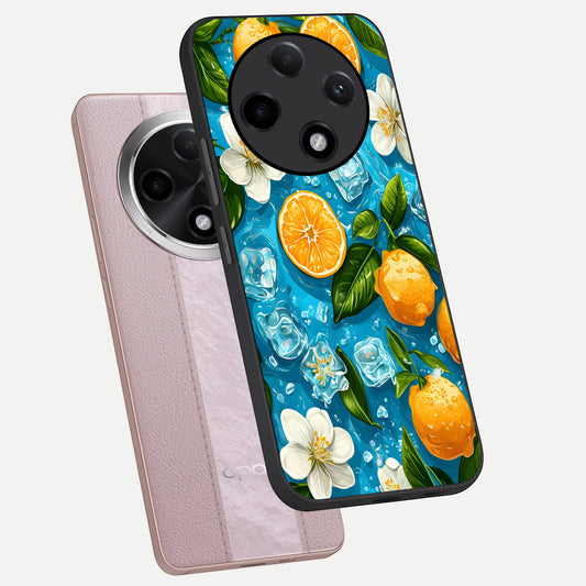  Ice Cube With Orange phone case For Oppo F27 Pro Plus showing premium glass back cover with detailed artwork