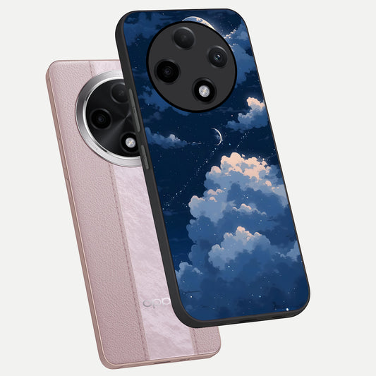  Moon Dream Haze phone case For Oppo F27 Pro Plus showing premium glass back cover with detailed artwork