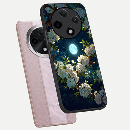  Moonlit Blossom Dream phone case For Oppo F27 Pro Plus showing premium glass back cover with detailed artwork