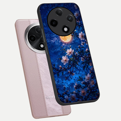  Moonlit Blossoms Night phone case For Oppo F27 Pro Plus showing premium glass back cover with detailed artwork