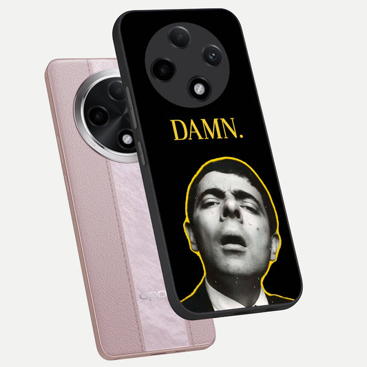  Mr Bean Damn phone case For Oppo F27 Pro Plus showing premium glass back cover with detailed artwork