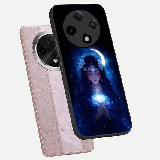  Mystic Moon Queen phone case For Oppo F27 Pro Plus showing premium glass back cover with detailed artwork