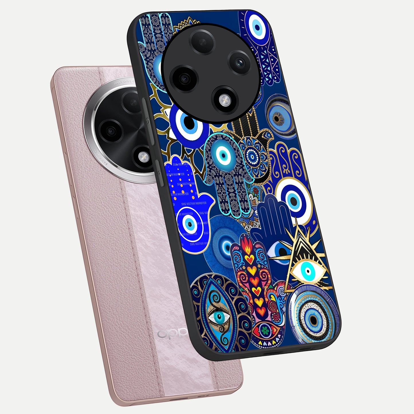  Mystic Palm Guard phone case For Oppo F27 Pro Plus showing premium glass back cover with detailed artwork
