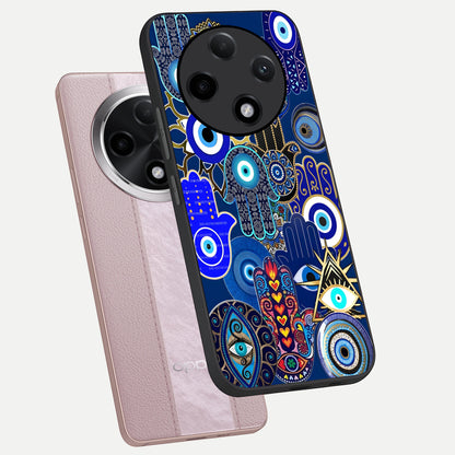  Mystic Palm Guard phone case For Oppo F27 Pro Plus showing premium glass back cover with detailed artwork