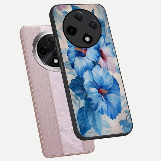  Ocean Hibiscus Grace phone case For Oppo F27 Pro Plus showing premium glass back cover with detailed artwork