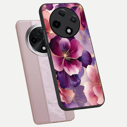  Pink Bouquet Florals phone case For Oppo F27 Pro Plus showing premium glass back cover with detailed artwork