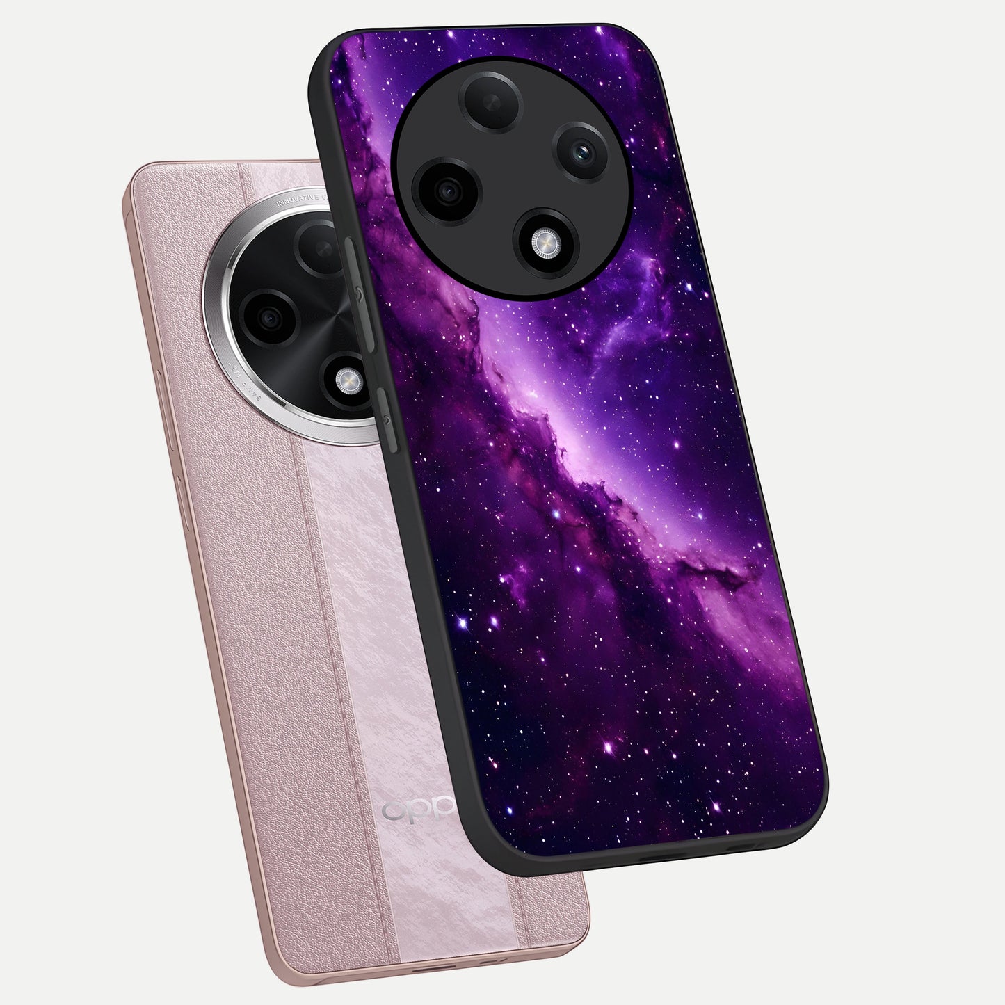  Purple Shade Sky phone case For Oppo F27 Pro Plus showing premium glass back cover with detailed artwork