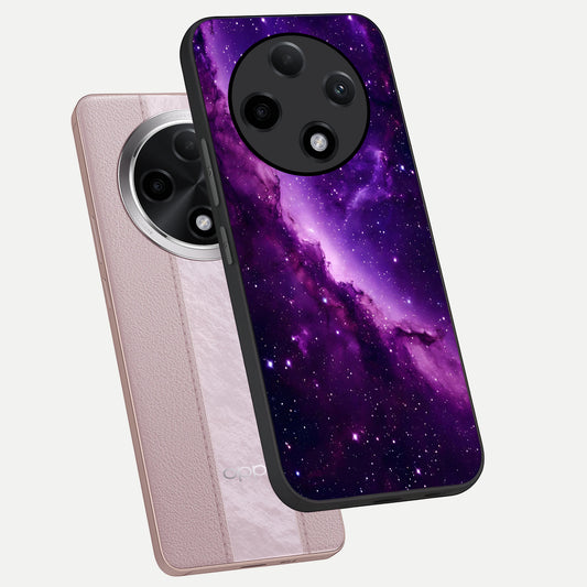  Purple Shade Sky phone case For Oppo F27 Pro Plus showing premium glass back cover with detailed artwork