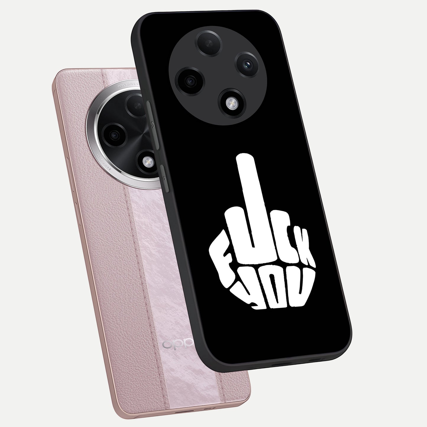  Rebel Mode On phone case For Oppo F27 Pro Plus showing premium glass back cover with detailed artwork