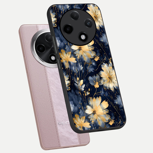  Royal Petal Dream phone case For Oppo F27 Pro Plus showing premium glass back cover with detailed artwork