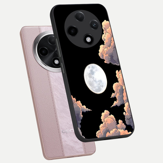  Shade Cloud Moon phone case For Oppo F27 Pro Plus showing premium glass back cover with detailed artwork