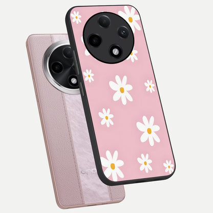  Soft Daisy Bliss phone case For Oppo F27 Pro Plus showing premium glass back cover with detailed artwork