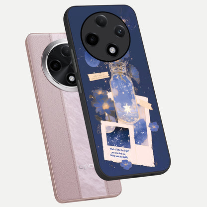  Starlit Cosmic Jar phone case For Oppo F27 Pro Plus showing premium glass back cover with detailed artwork