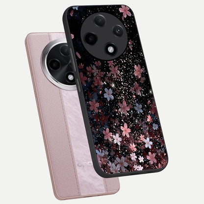  Starlit Flower Dreams phone case For Oppo F27 Pro Plus showing premium glass back cover with detailed artwork