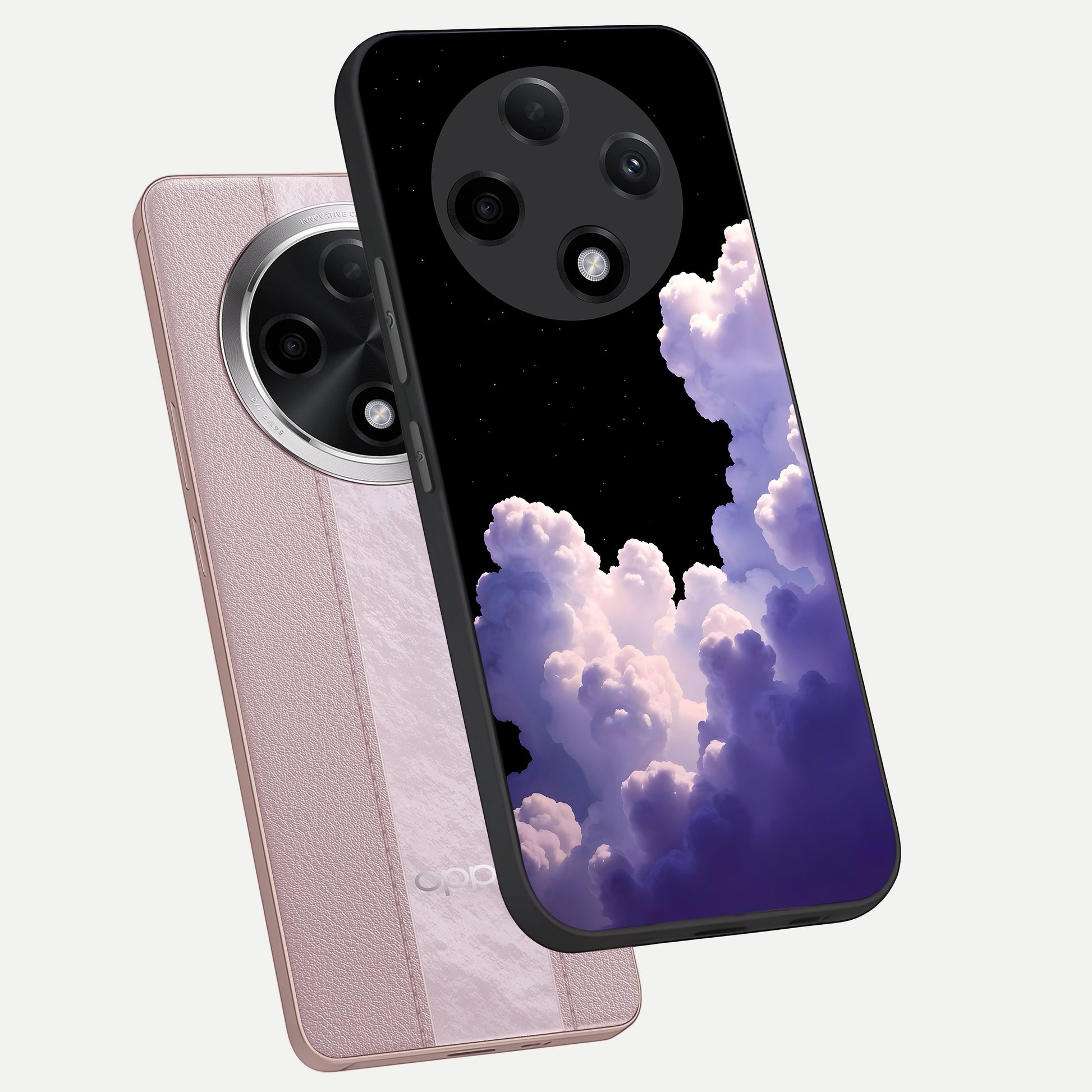  Starlit Night Whispers phone case For Oppo F27 Pro Plus showing premium glass back cover with detailed artwork