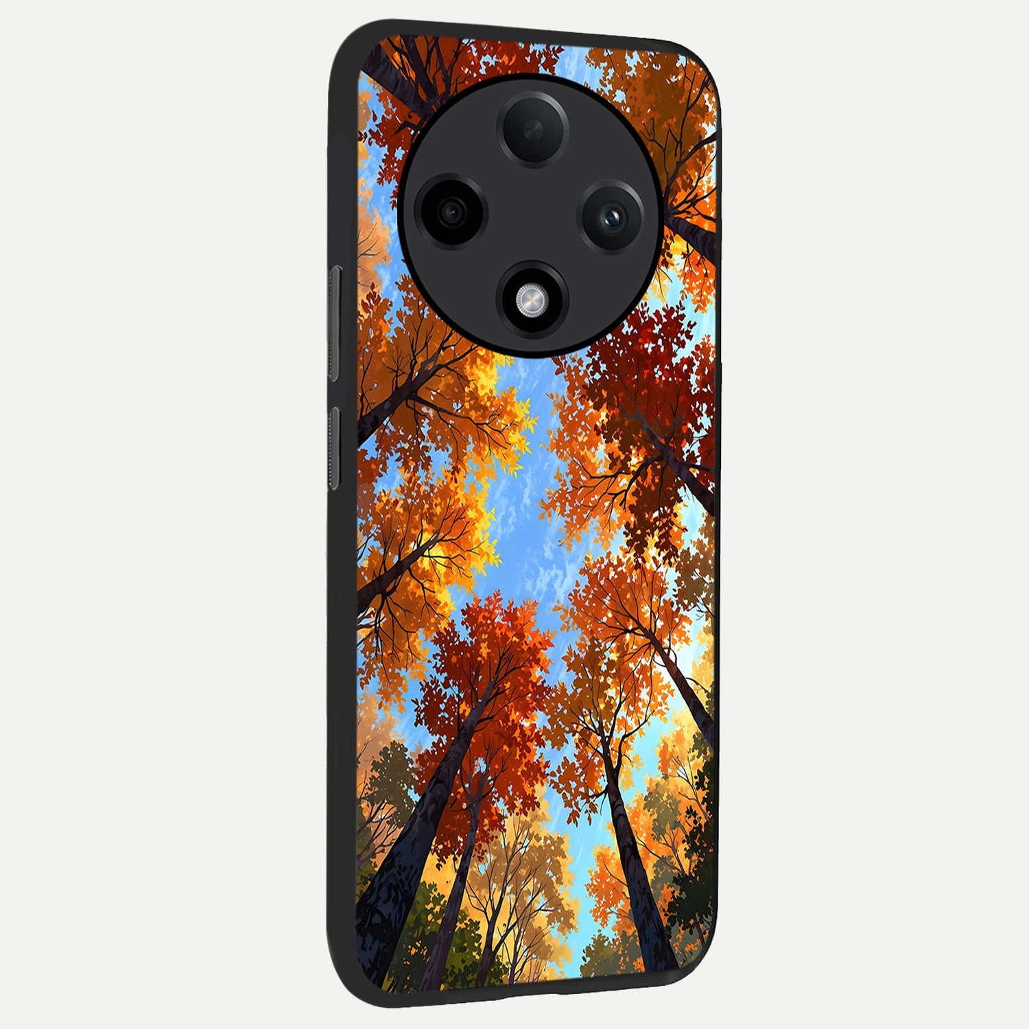  Autumn Sky Rise back cover For Oppo F27 Pro Plus slim fit glass case with vibrant aesthetic design
