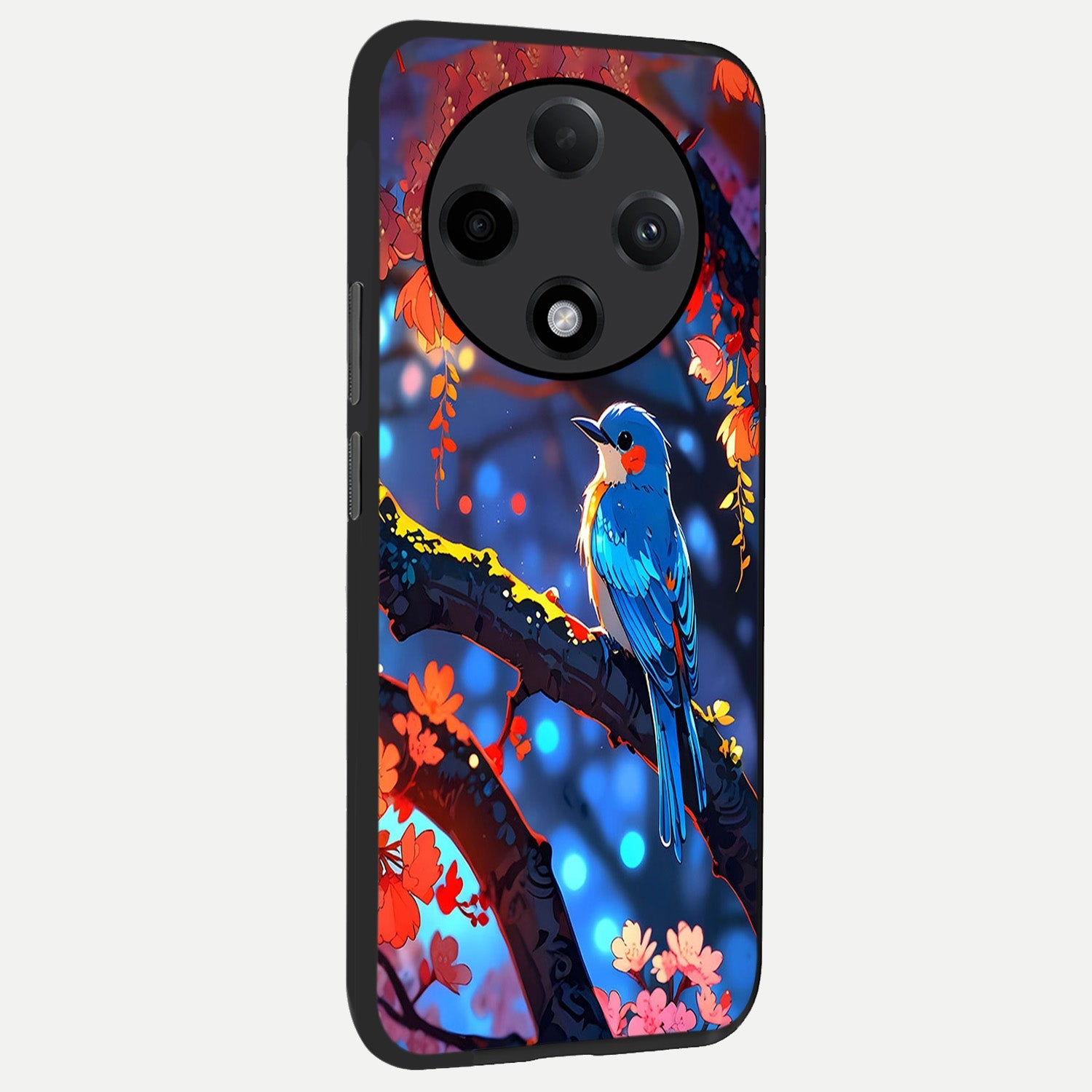  Blooming Water Drift back cover For Oppo F27 Pro Plus slim fit glass case with vibrant aesthetic design