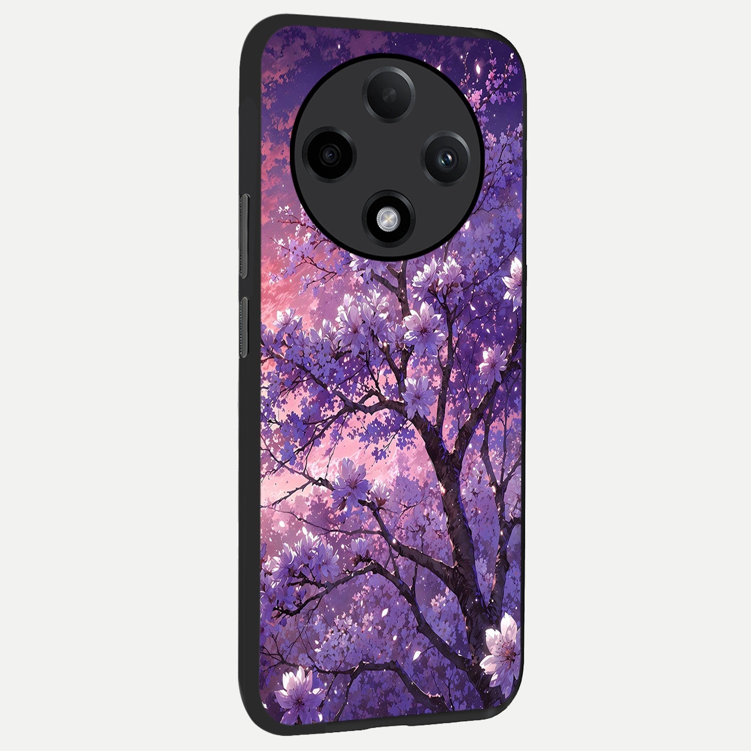  Blossom Tree back cover For Oppo F27 Pro Plus slim fit glass case with vibrant aesthetic design