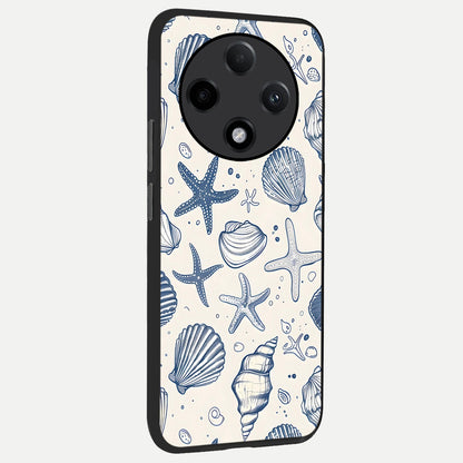  Blue Ocean Outline back cover For Oppo F27 Pro Plus slim fit glass case with vibrant aesthetic design