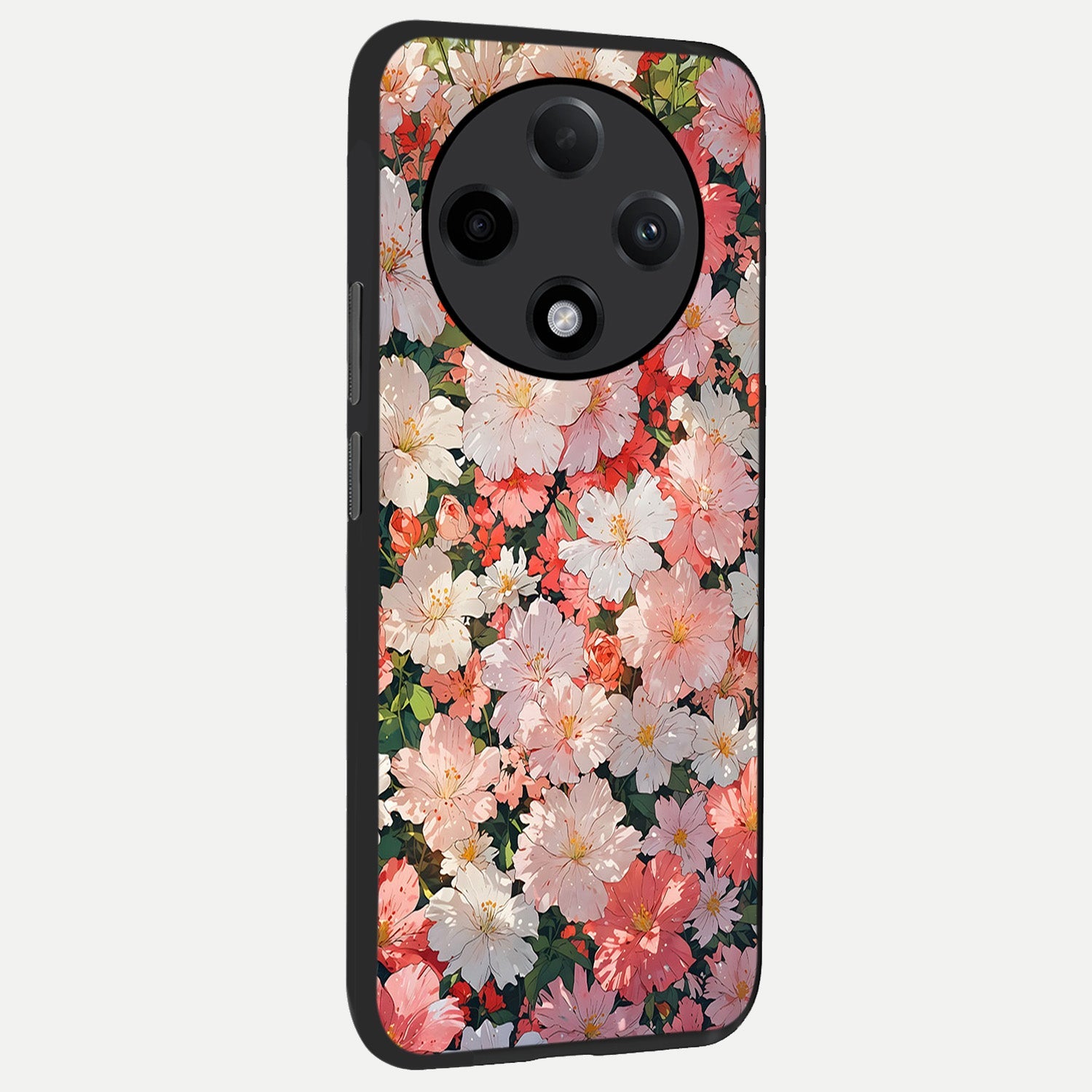  Blush Bloom Field back cover For Oppo F27 Pro Plus slim fit glass case with vibrant aesthetic design